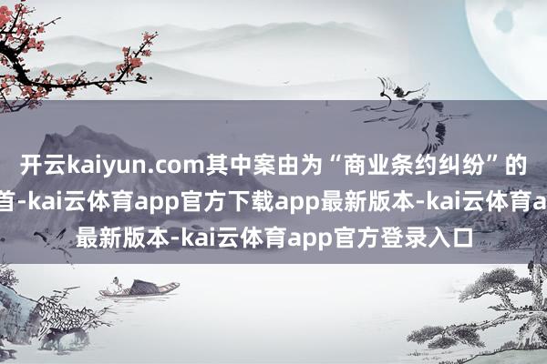 开云kaiyun.com其中案由为“商业条约纠纷”的公告以201则居首-kai云体育app官方下载app最新版本-kai云体育app官方登录入口