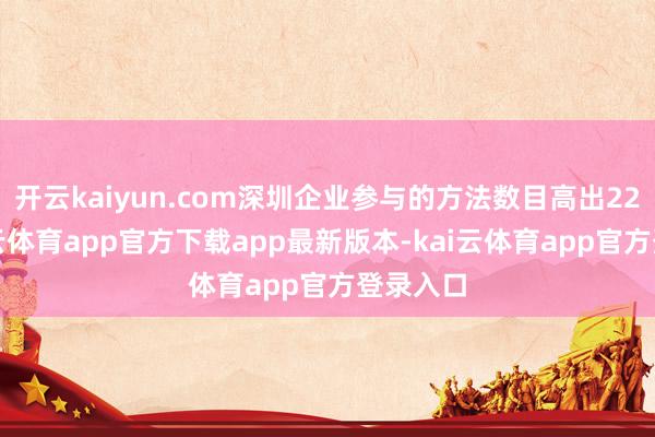 开云kaiyun.com深圳企业参与的方法数目高出22个-kai云体育app官方下载app最新版本-kai云体育app官方登录入口