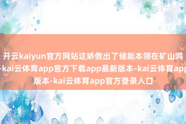 开云kaiyun官方网站这娇傲出了储能本领在矿山鸿沟的苍劲后劲-kai云体育app官方下载app最新版本-kai云体育app官方登录入口