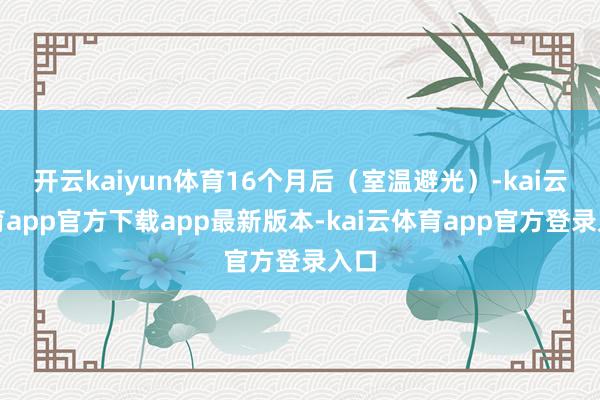 开云kaiyun体育16个月后(室温避光)-kai云体育app官方下载app最新版本-kai云体育app官方登录入口