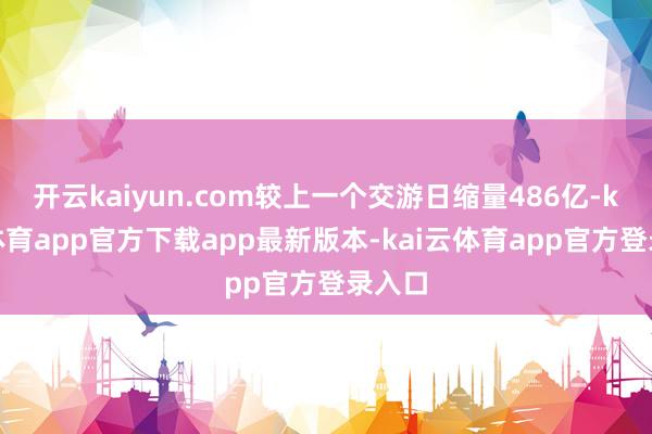 开云kaiyun.com较上一个交游日缩量486亿-kai云体育app官方下载app最新版本-kai云体育app官方登录入口